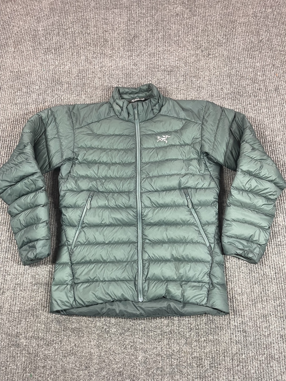 Arc'teryx Cerium Jacket Mens Small Green Down Puffer Full Zip Lightweight Nylon